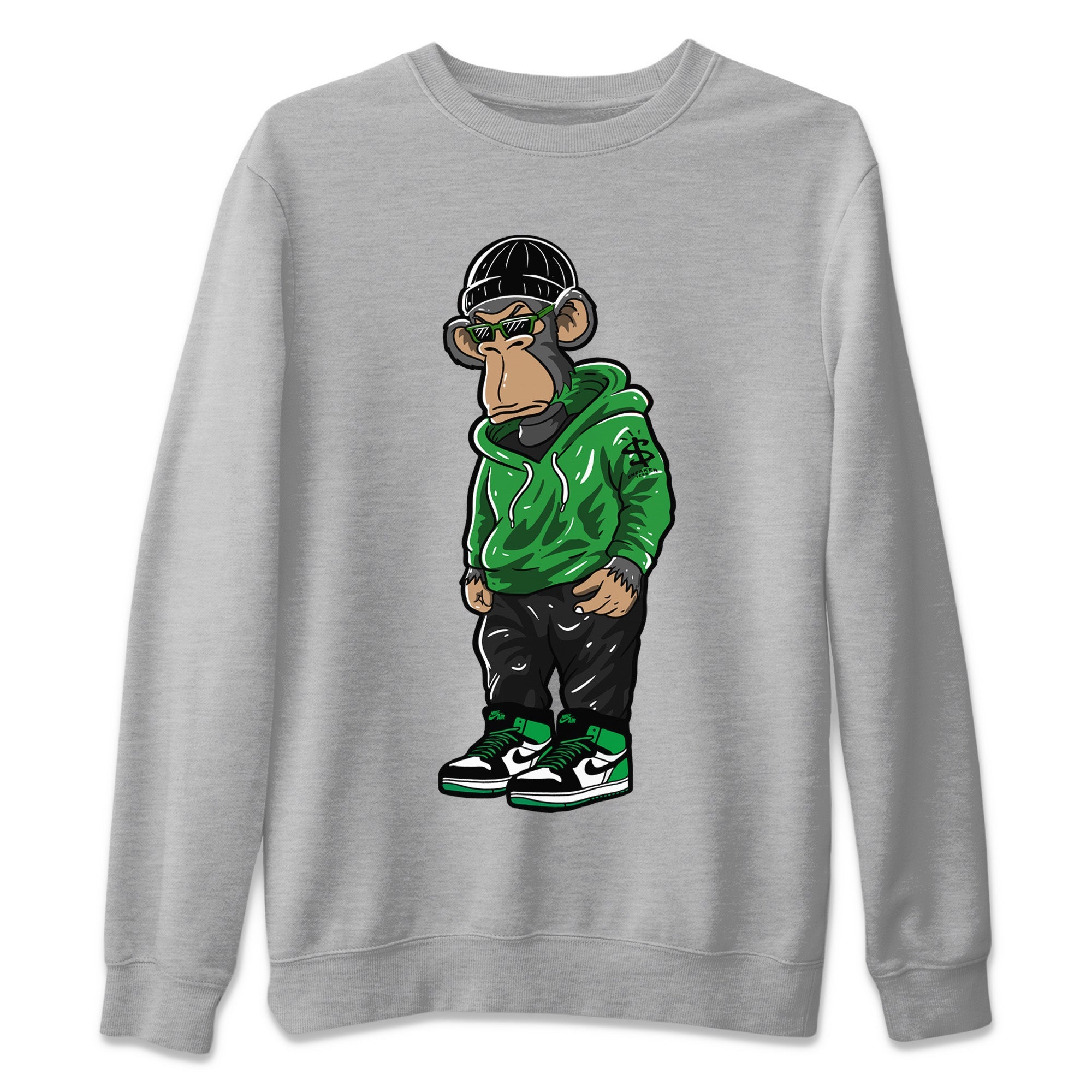 Sneakerhead Monkey Unisex Sweater – Air Jordan 1 Celtics, Sneakers Matching Sweater