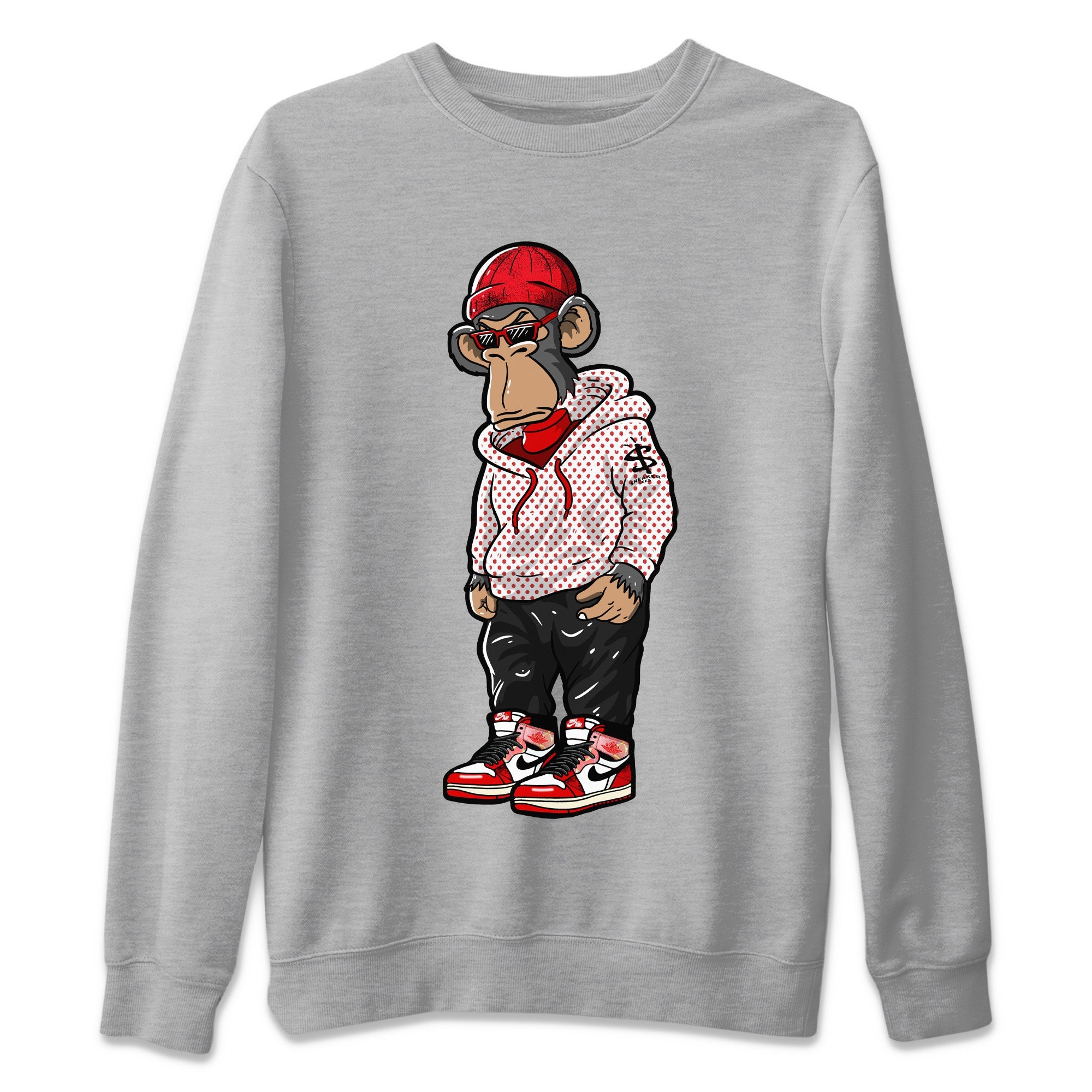 Sneakerhead Monkey Unisex Sweater – Air Jordan 1 Spider Man, Sneakers Matching Sweater