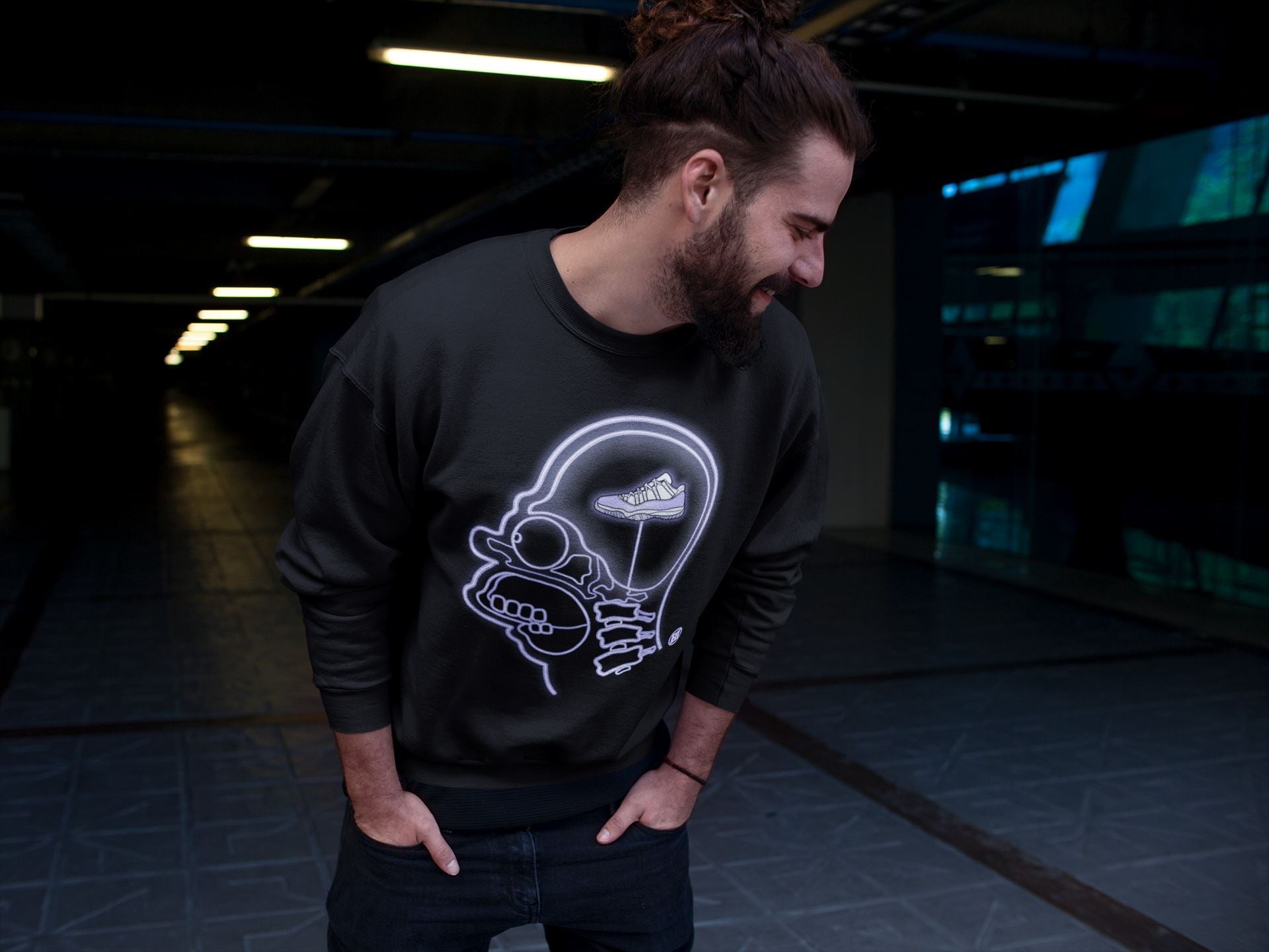 Sneakerhead XRay Unisex Sweater – Air Jordan 11 Pure Violet, Sneakers Matching Sweater