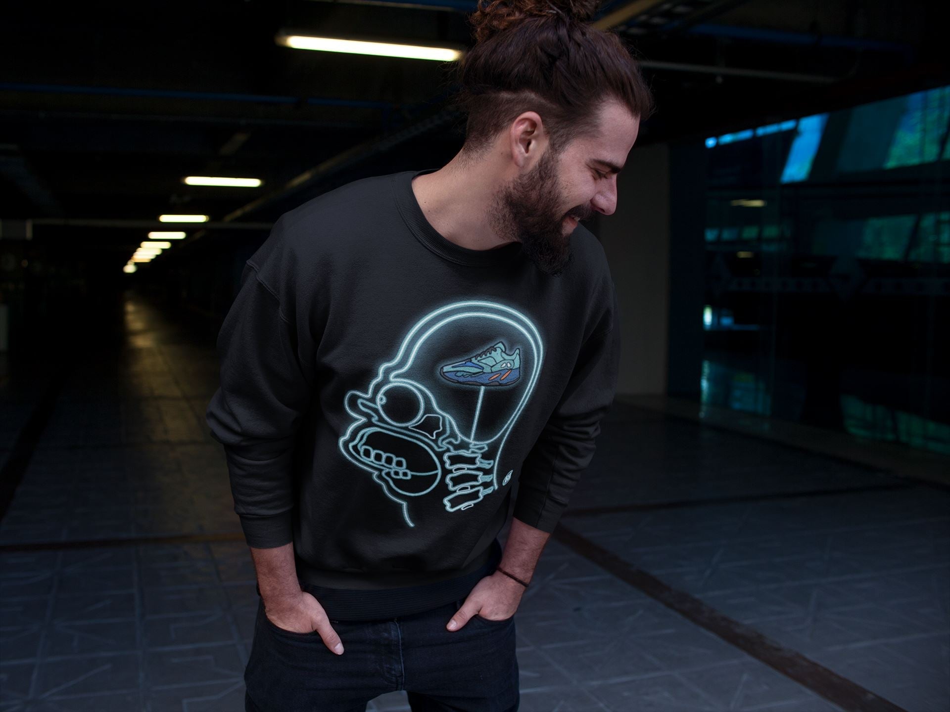 Sneakerhead XRay Unisex Sweater – Yeezy 700 Faded Azure, Sneakers Matching Sweater