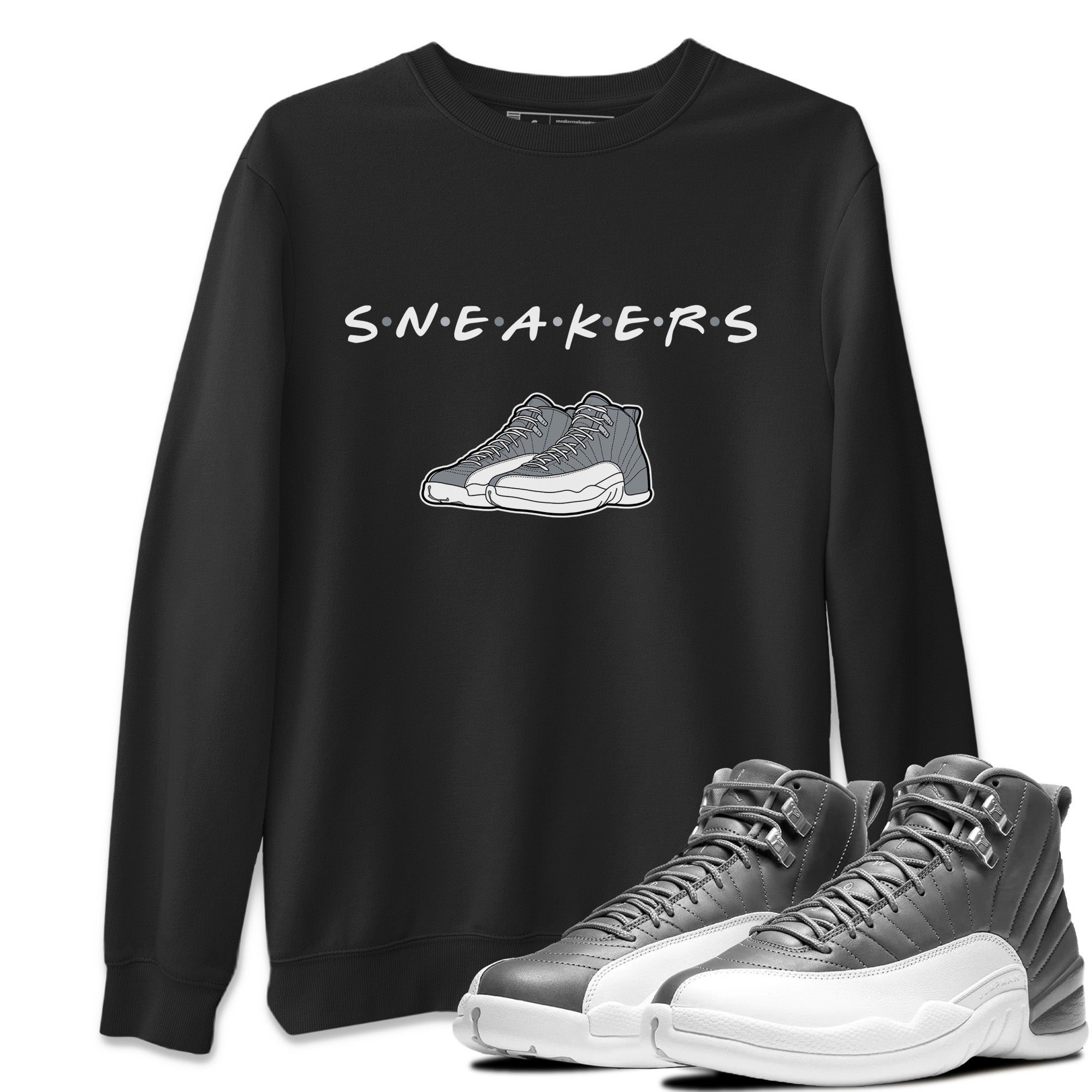 Sneakers Unisex Sweater – Air Jordan 12 Stealth, Sneakers Matching Sweater
