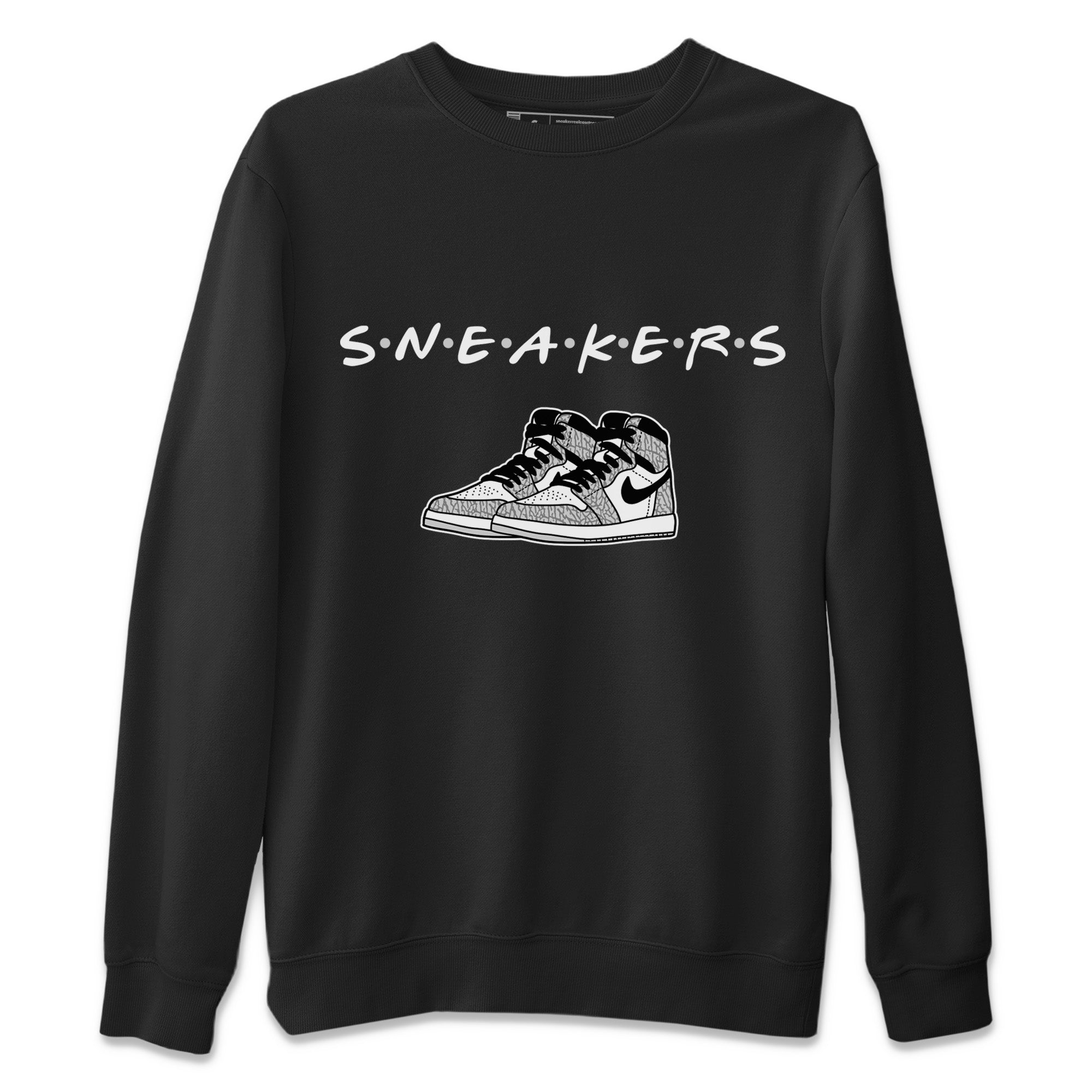 Sneakers Unisex Sweater – Air Jordan 1 White Cement, Sneakers Matching Sweater