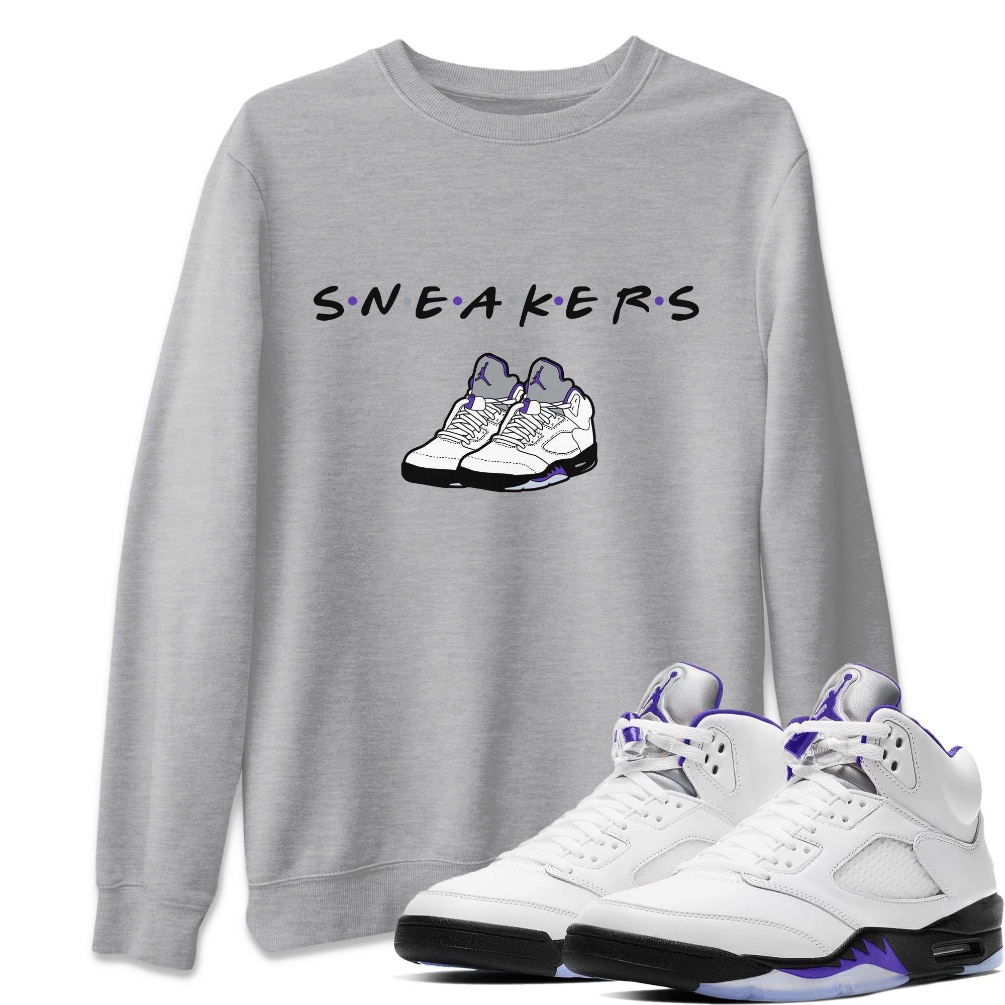 Sneakers Unisex Sweater – Air Jordan 5 Concord, Sneakers Matching Sweater