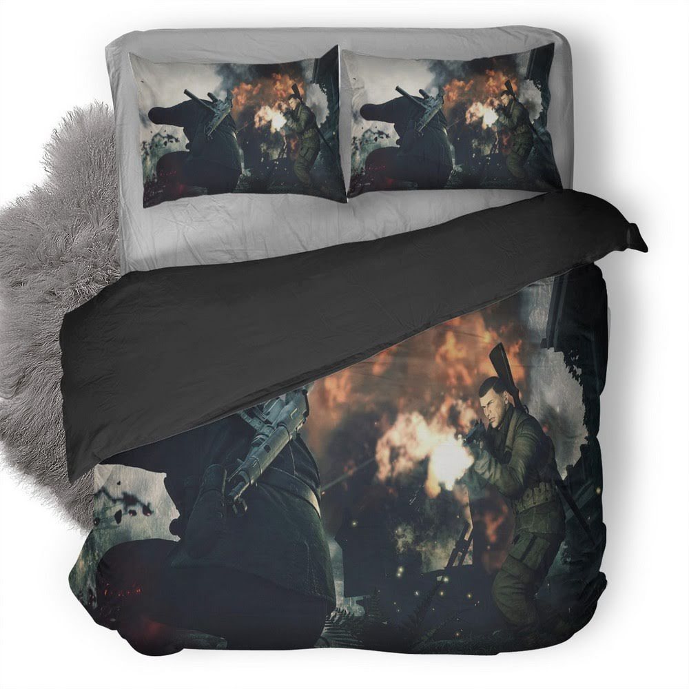 Sniper Elite 3D Customized Duvet Cover Bedding Set