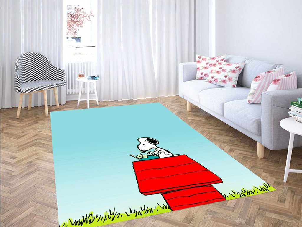 Snoopy Cartoon Network Living Room Modern Carpet Rectangle Rug