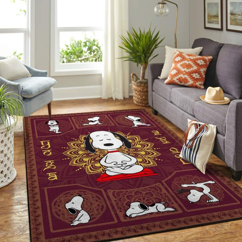 Snoopy Yoga Area Rectangle Rug