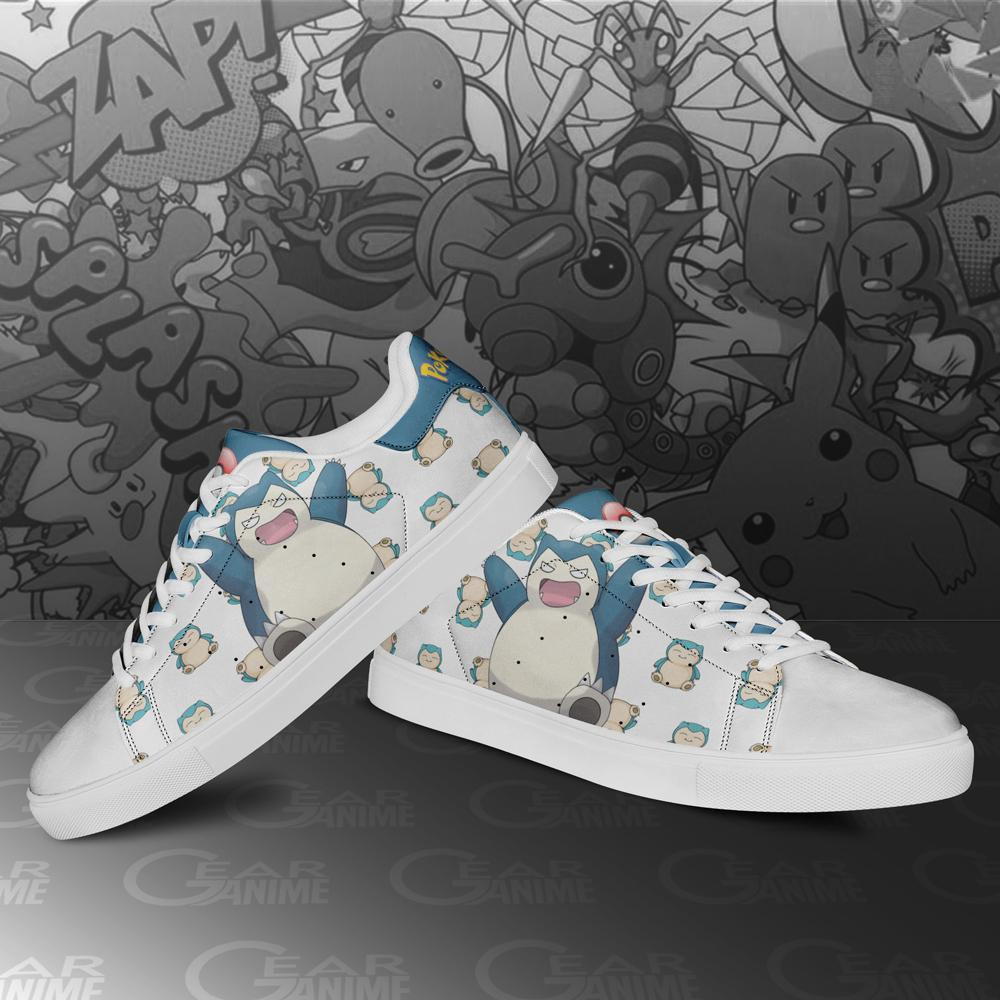 Snorlax Skate Sneakers Custom Pokemon Anime Shoes