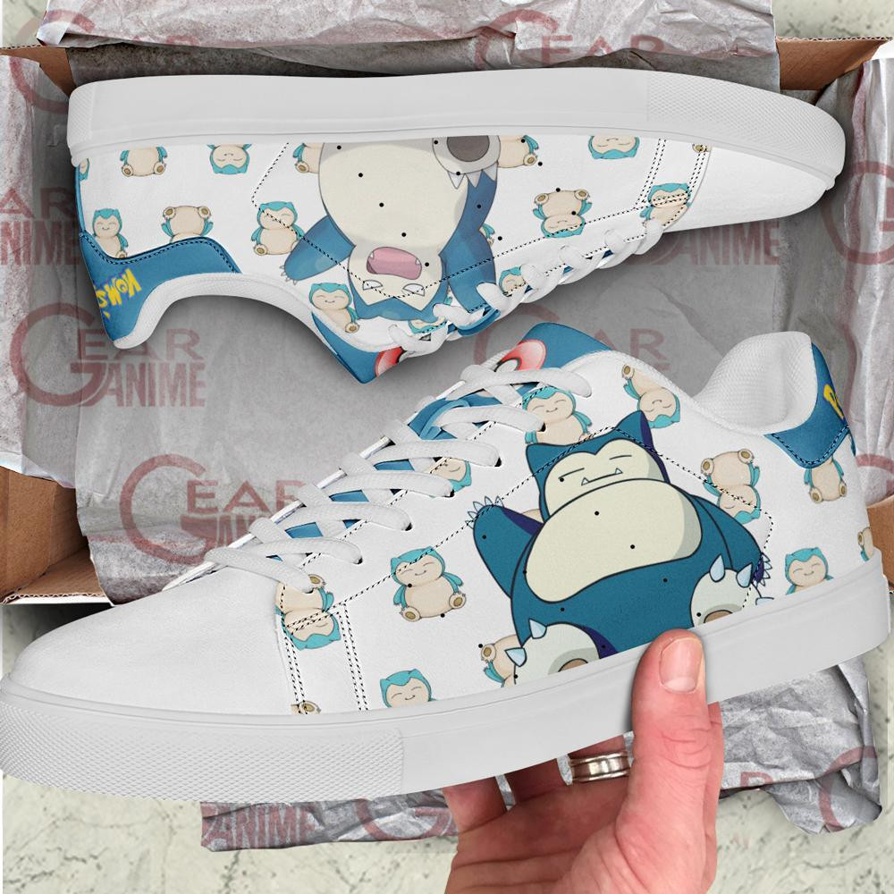 Snorlax Skate Sneakers Custom Pokemon Anime Shoes