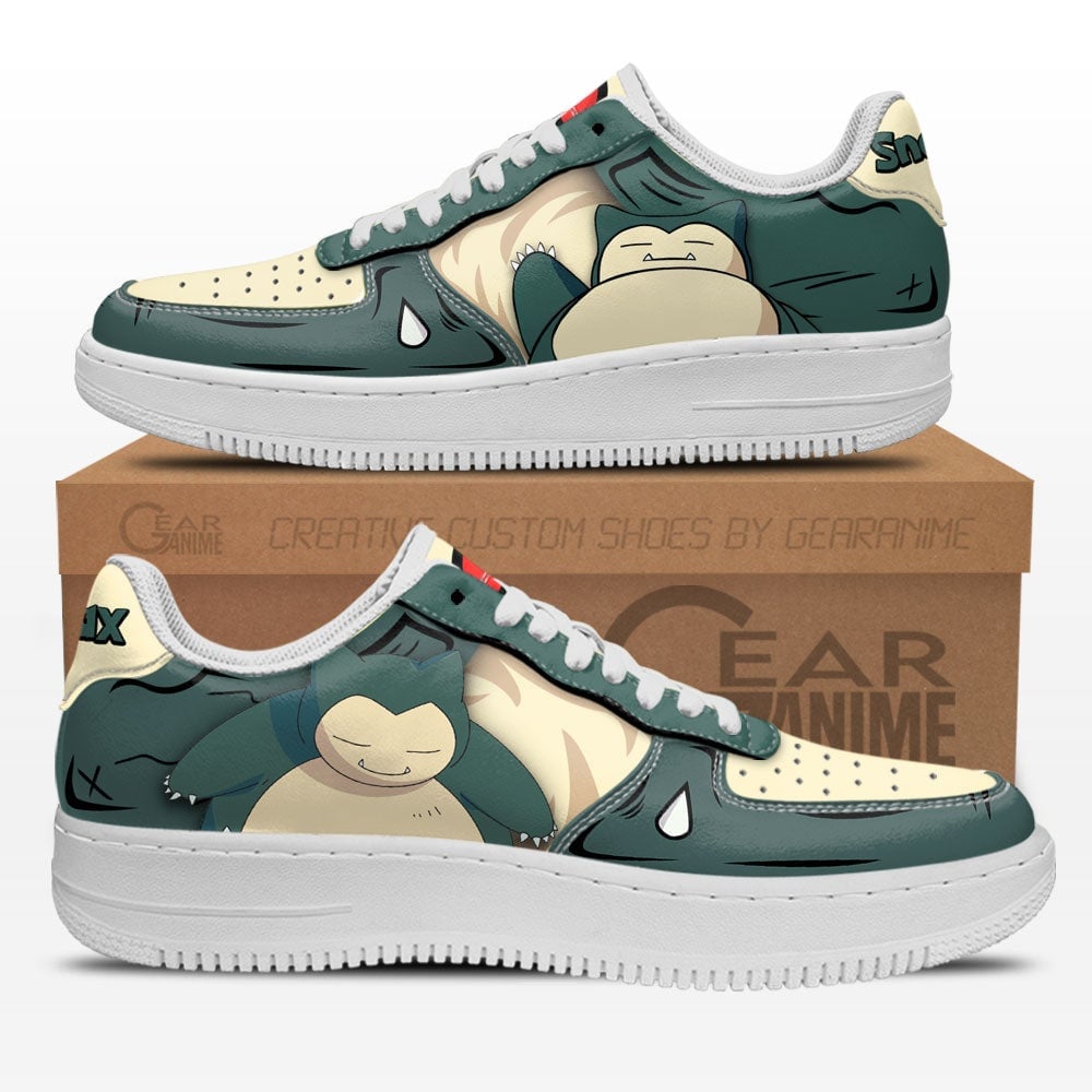 Snorlax Sleeping Air Sneakers Custom Pokemon Anime Shoes