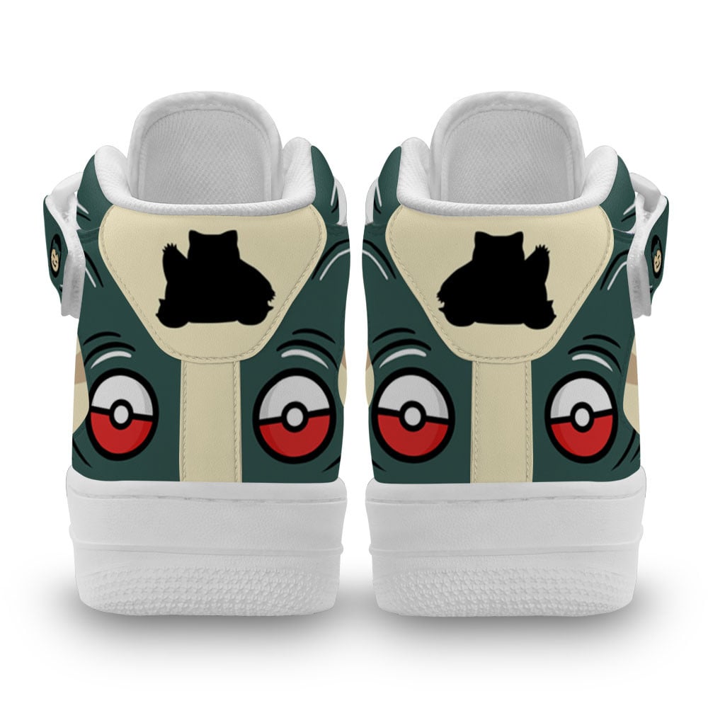 Snorlax Sneakers Air Mid Custom Pokemon Anime Shoes