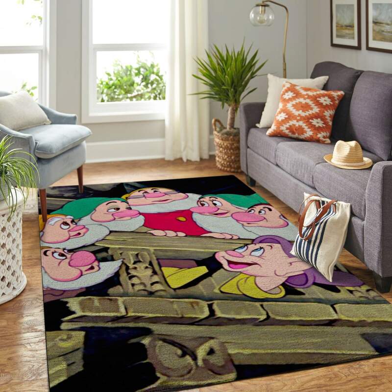 Snow White And Seven Dwarfs Living Room Area Rectangle Rug