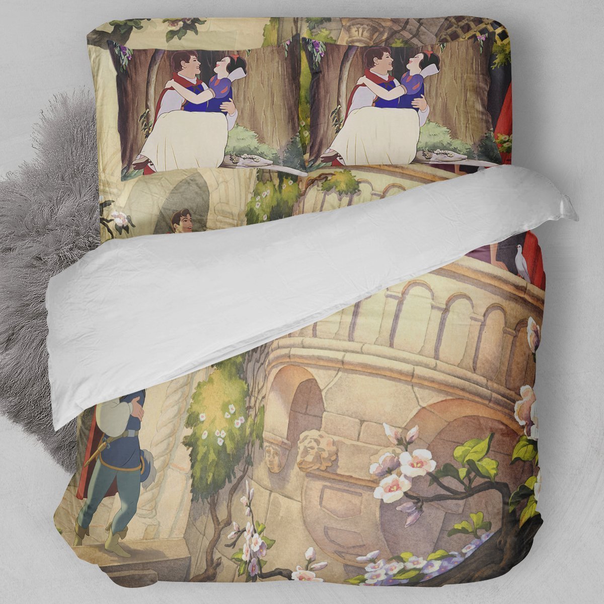 Snow White Duvet Cover Bedding Set