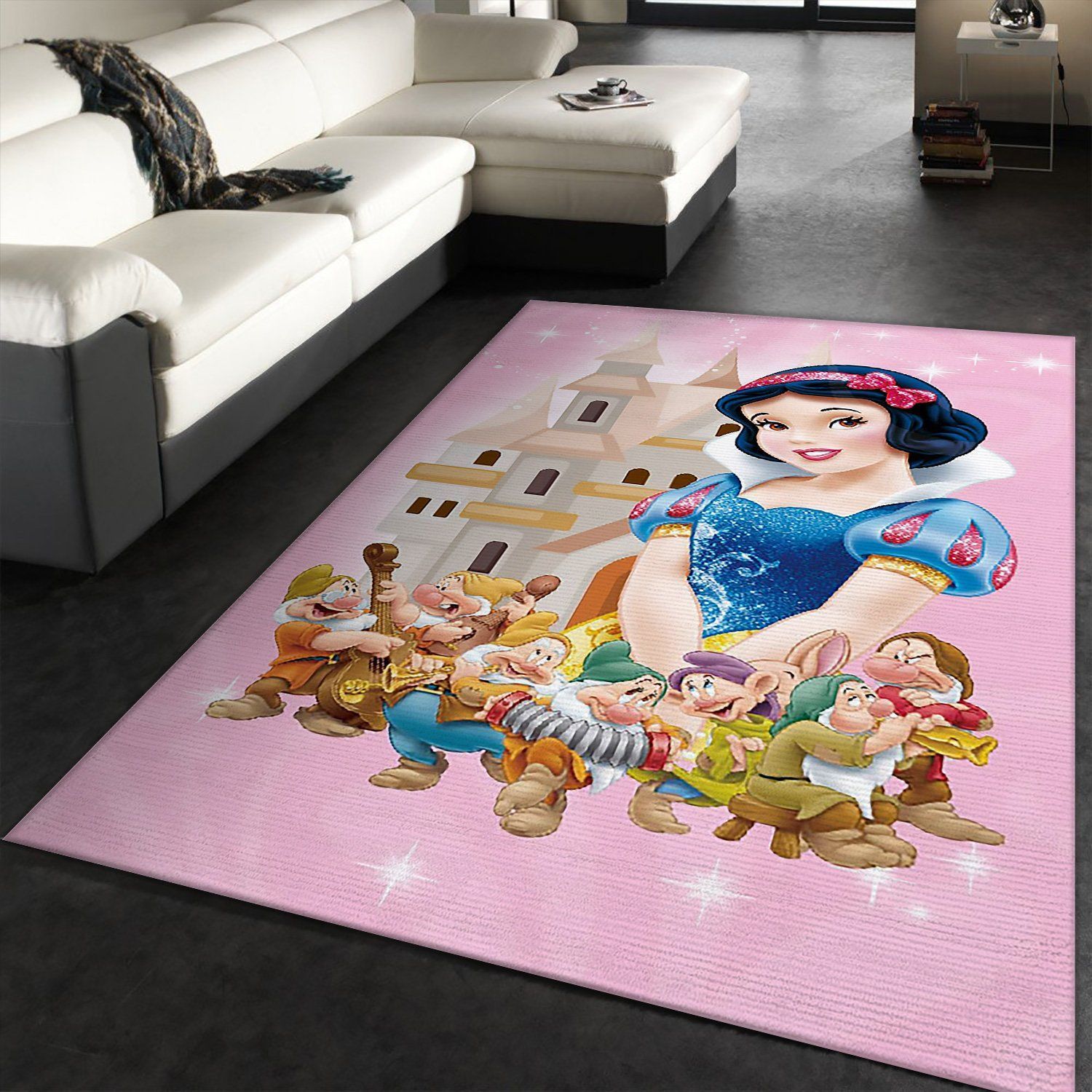 Snow White Rectangle Rug – Custom Size And Printing