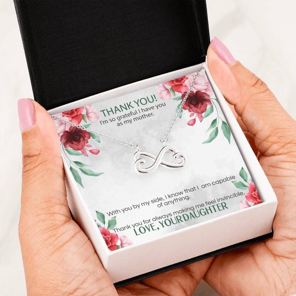 So Grateful I Have You As My Mother Infinity Heart Necklace Gift For Mom
