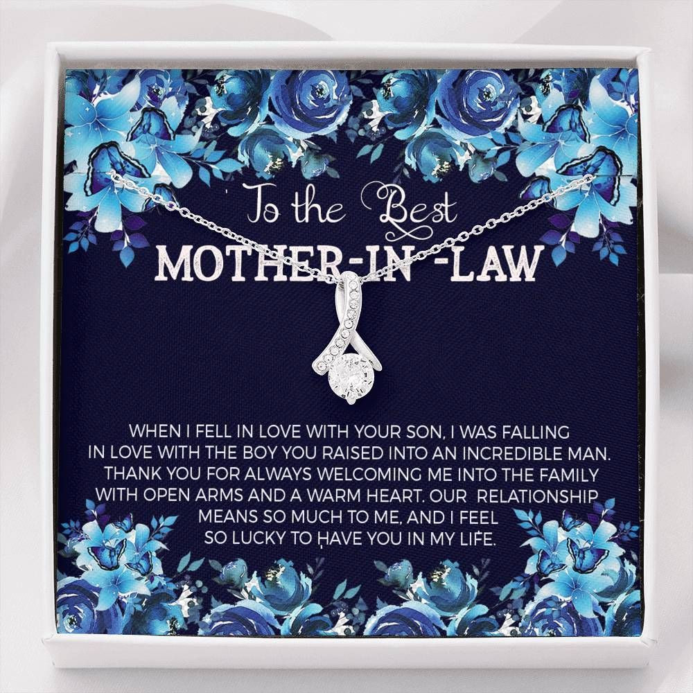 So Lucky To Have You In My Life Alluring Beauty Necklace For Mother-In-Law