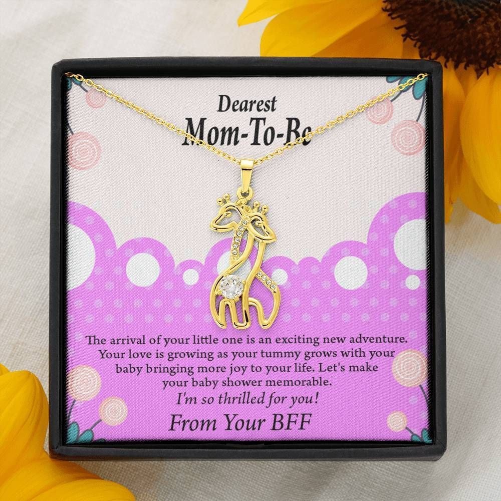 So Thrilled For You Giraffe Couple Necklace Gift For Mom To Be