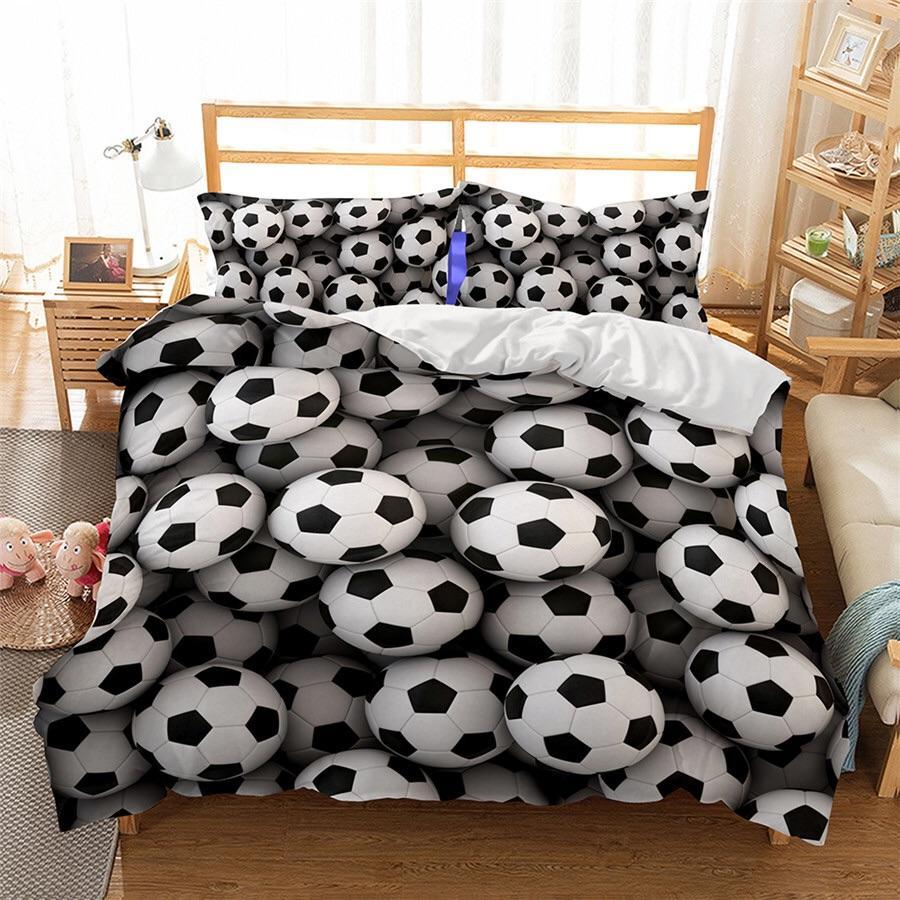 Soccer Ball Heaven 3D Customized Duvet Cover Bedding Set