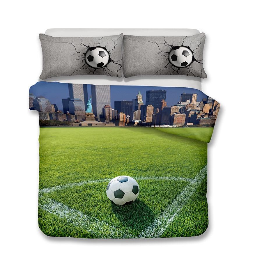Soccer Ball Power Kick 3D Customized Duvet Cover Bedding Set