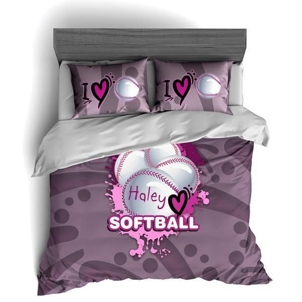 Softball , S, Softball Design Duvet Cover Bedding Set
