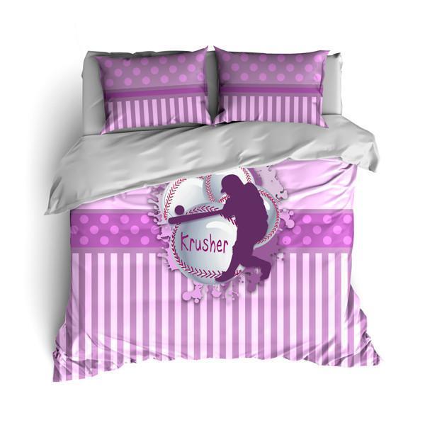 Softball Themed , S, Softball Design Duvet Cover Bedding Set