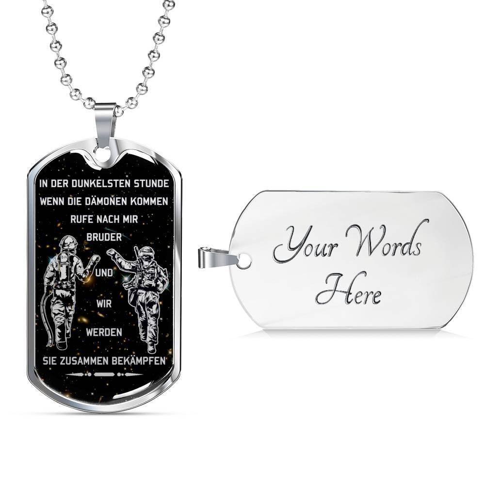 Soldier + Firefighter – Call On Me Brother – Galaxy – German – Military Ball Chain