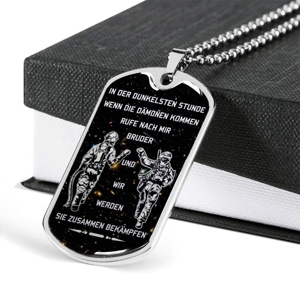 Soldier + Firefighter – Call On Me Brother – Galaxy – German – Military Ball Chain