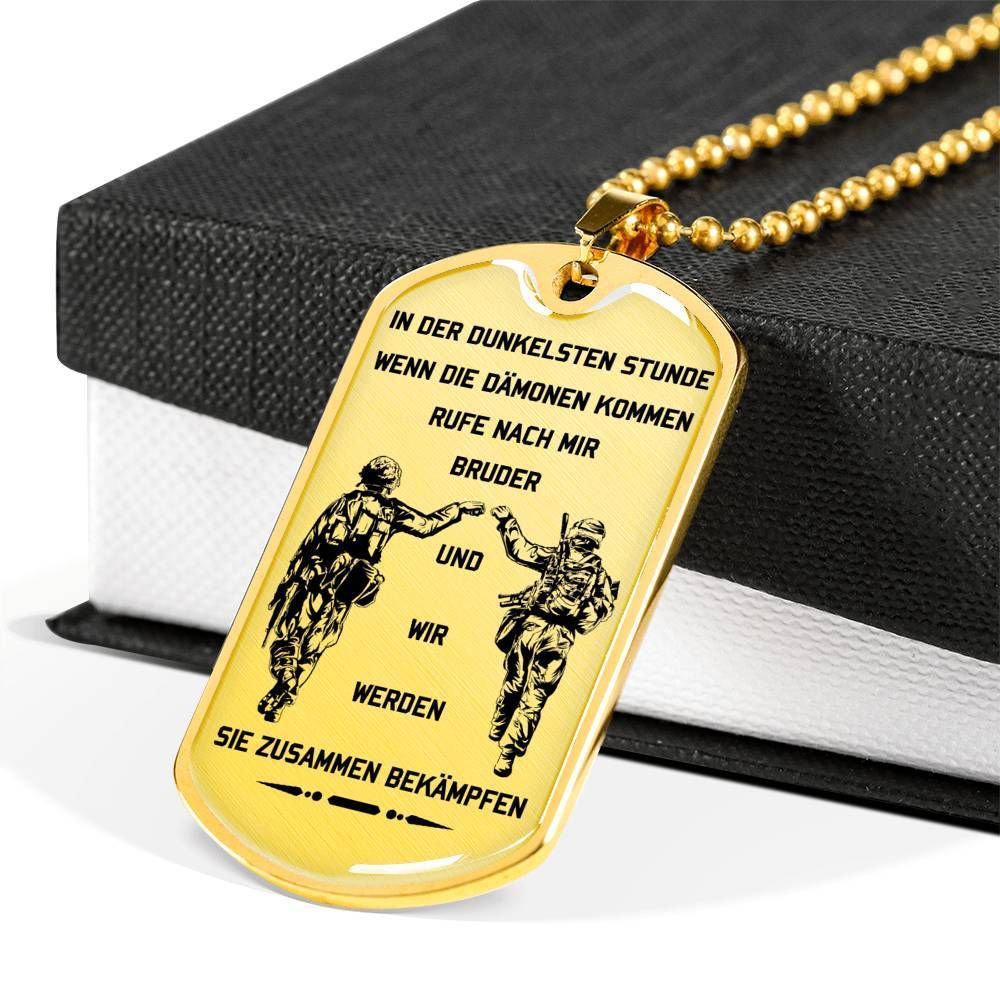 Soldier – Call On Me Brother – German – Military Ball Chain