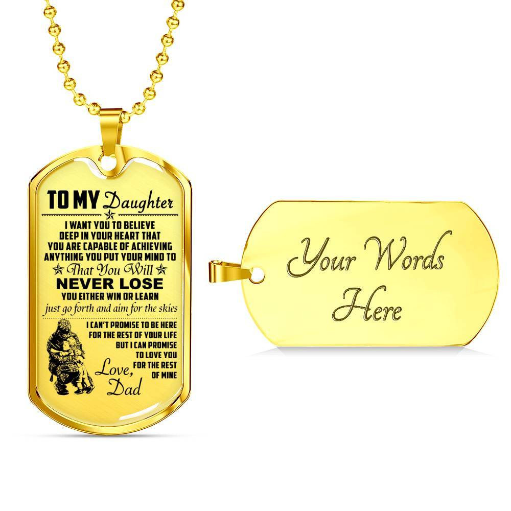Soldier – Dad To Daughter – Never Lose – Army – English – Military Ball Chain