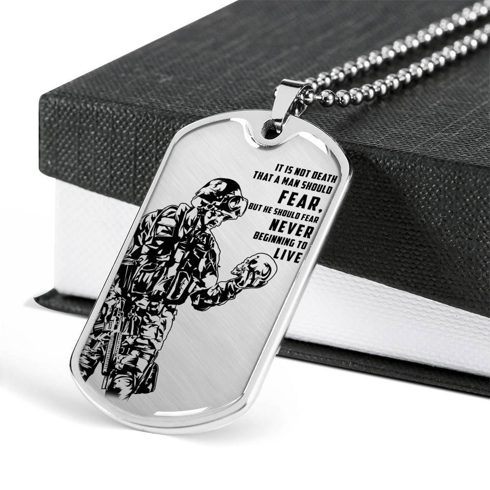 Soldier – FEAR – Never Beginning To Live – Military Ball Chain