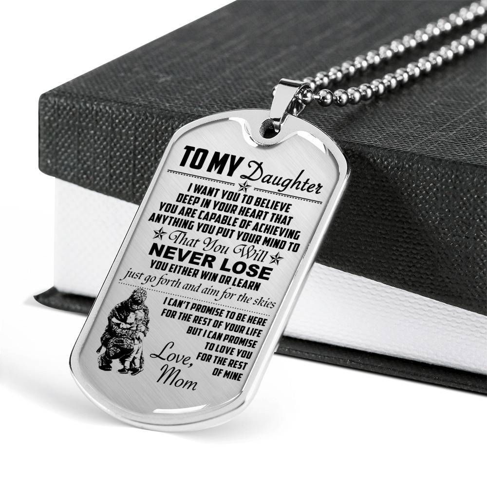 Soldier – Mom To Daughter – Never Lose – Army – English – Military Ball Chain