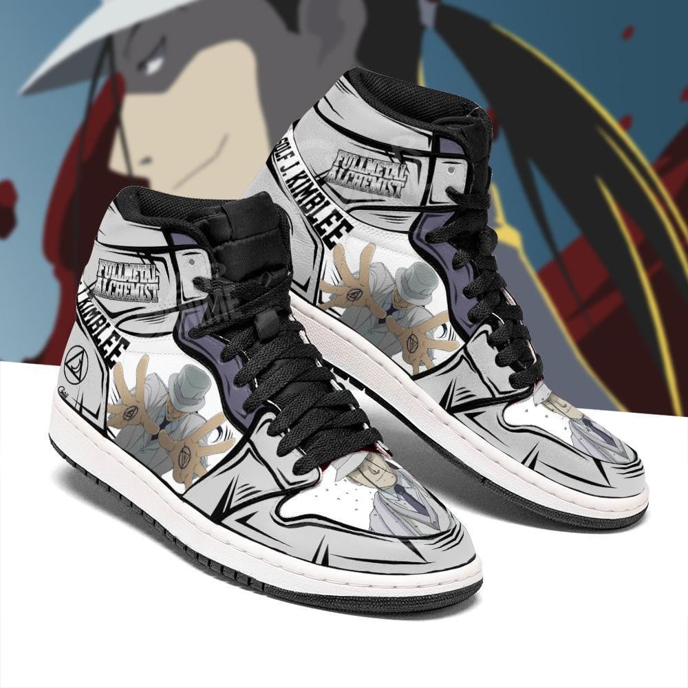 Solf J. Kimblee Fullmetal Alchemist JD1s Sneakers Anime Shoes, Air Jordan Hightop