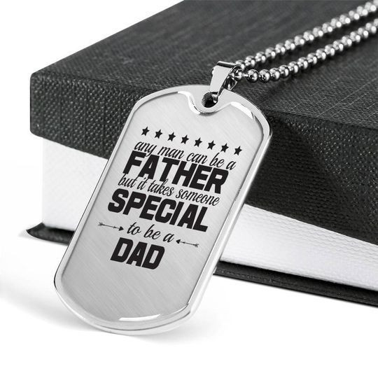 Someone Special To Be A Dad Dog Tag Necklace Gift For Dad