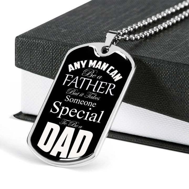 Someone Special To Be A Dad Dog Tag Necklace Gift For Dad