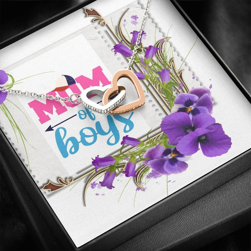 Son Gift For Mom Interlocking Hearts Necklace Mom Of Boys