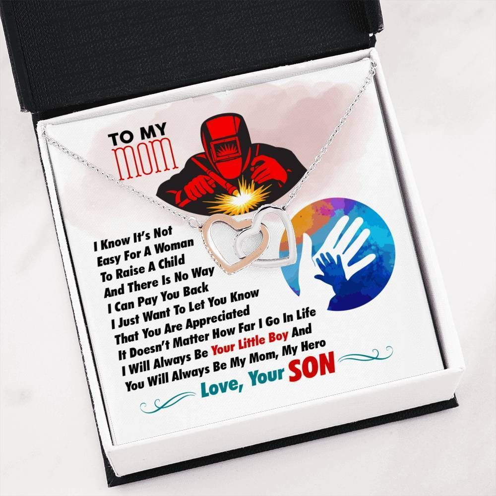 Son Gift For Mom Interlocking Hearts Necklace You’ll Always Be My Mom