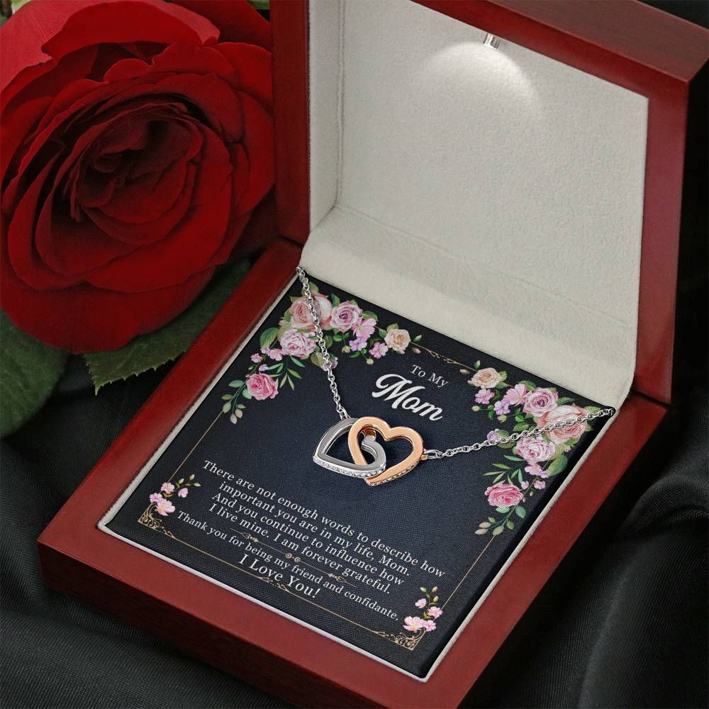 Son To Mom I Love You Interlocking Hearts Necklace