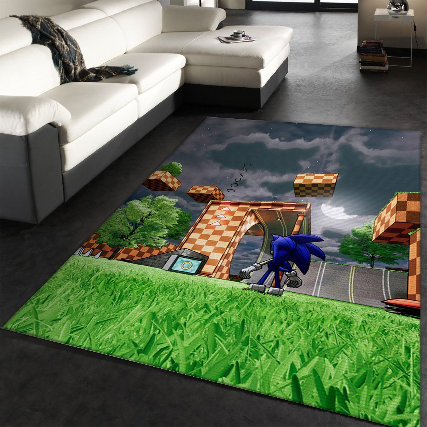 Sonic Game Rectangle Rug – Custom Size And Printing