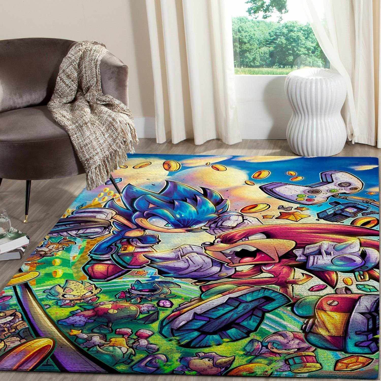 Sonic The Hedgehog Area Rectangle Rug