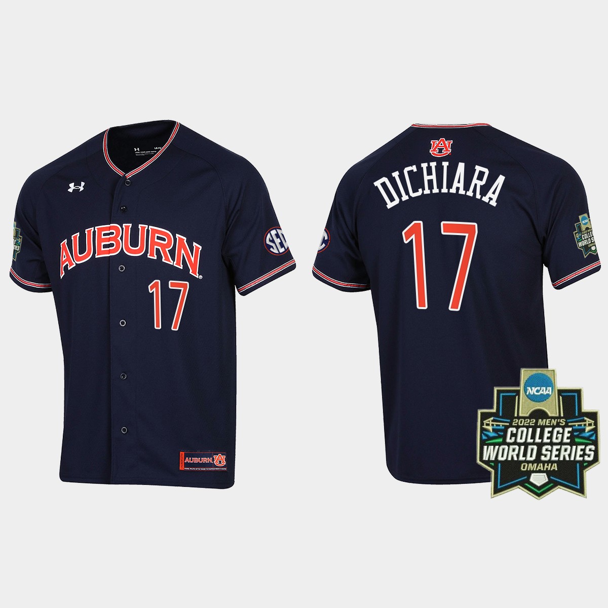 Sonny DiChiara Auburn Tigers 2022 World Series Jersey - Navy
