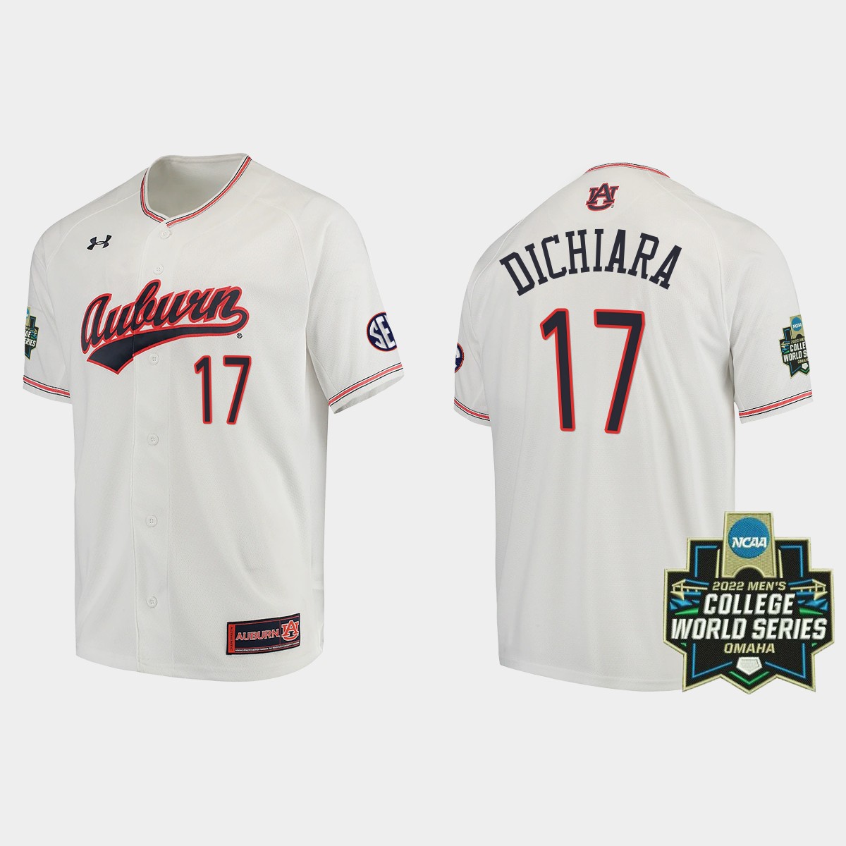 Sonny DiChiara Auburn Tigers 2022 World Series Jersey - White