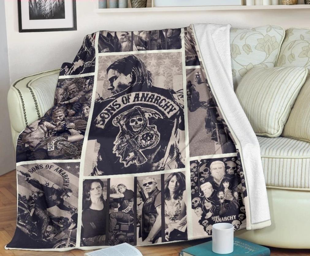Sons Of Anarchy Sherpa Blanket Cozy Blanket Fleece Blanket