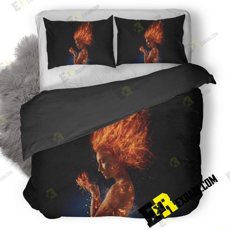 Sophie Turner X Men Dark Phoenix Poster 3M 3D Customized Duvet Cover Bedding Set