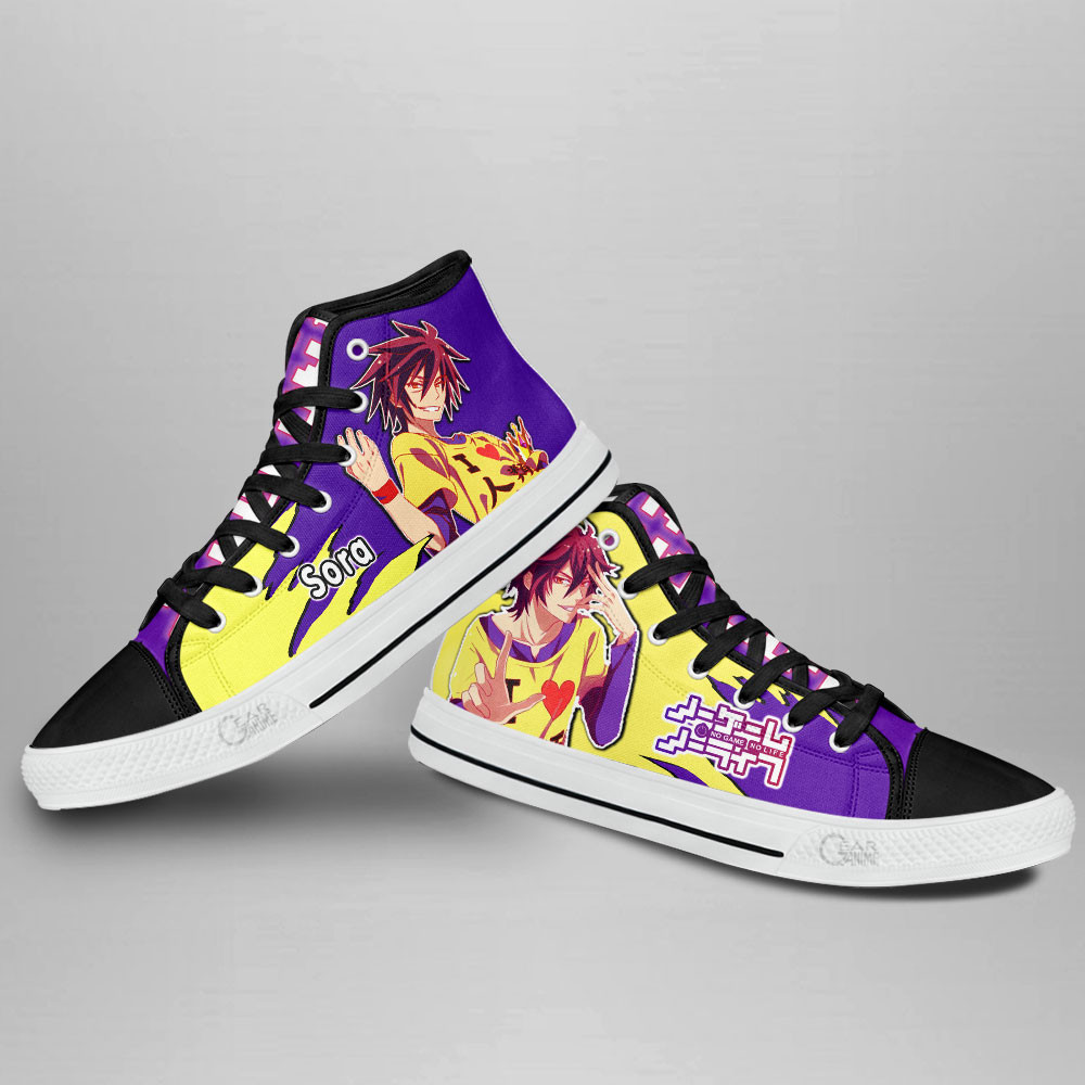 Sora High Top Shoes Custom No Game No Life Anime Sneakers
