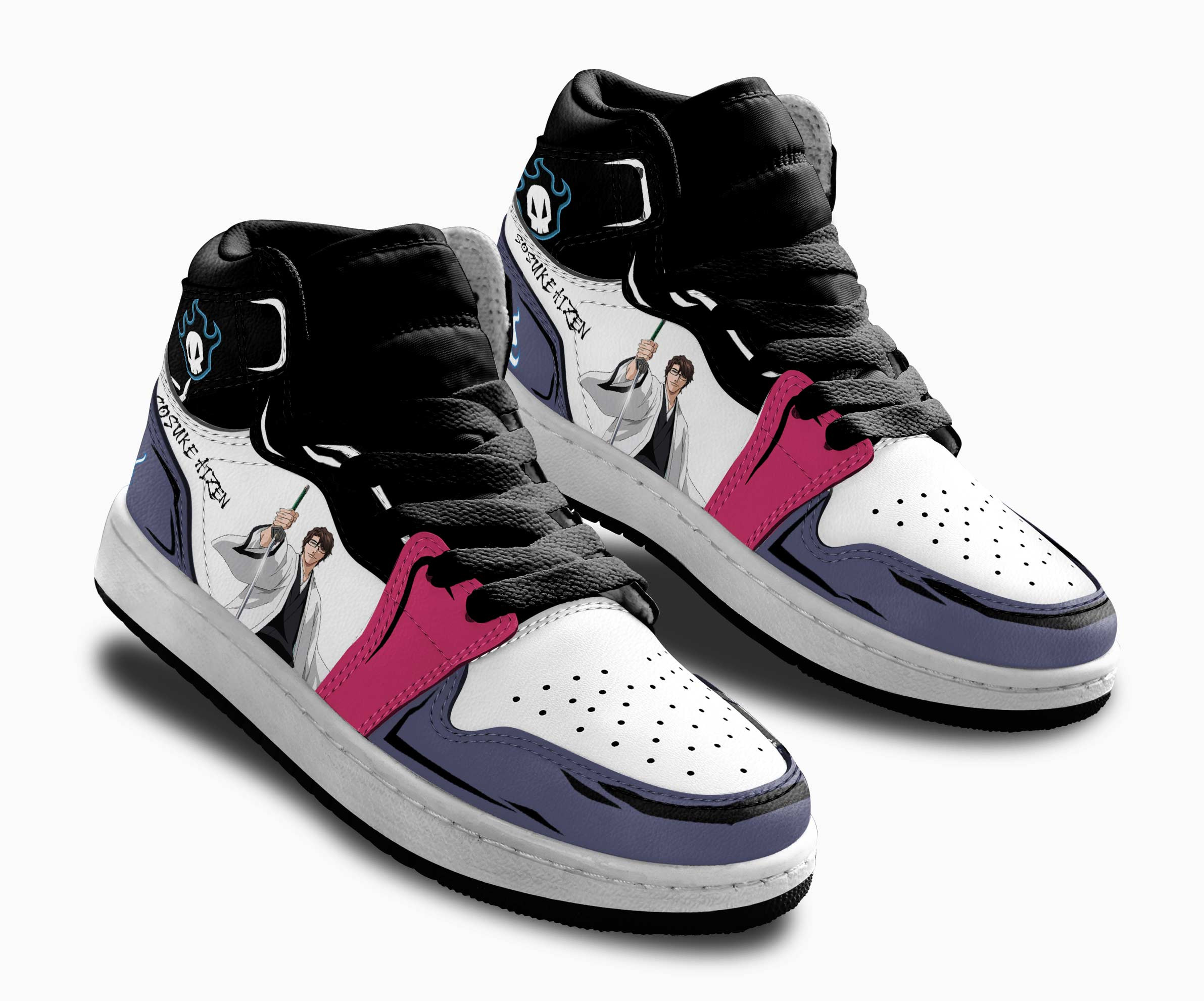 Sosuke Aizen Kids Sneakers Custom Anime Bleach Shoes For Kids