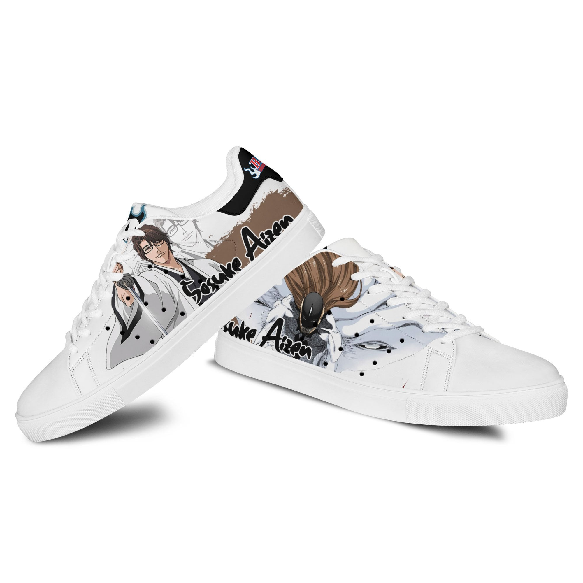 Sosuke Aizen Skate Sneakers Custom Anime Bleach Shoes
