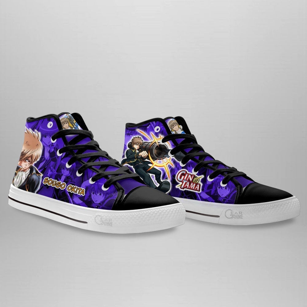 Sougo Okita High Top Shoes Custom Gintama Anime Sneakers