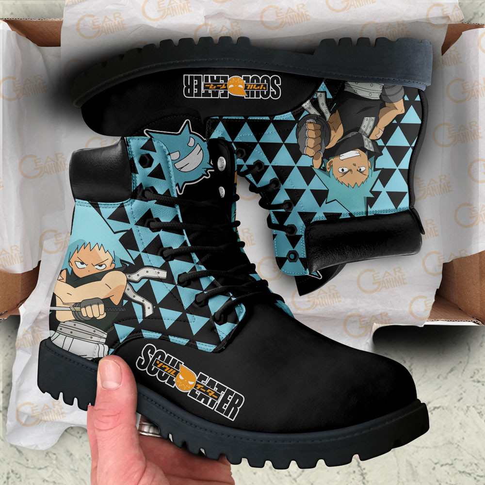 Soul Eater Black Star Boots Anime Custom Shoes