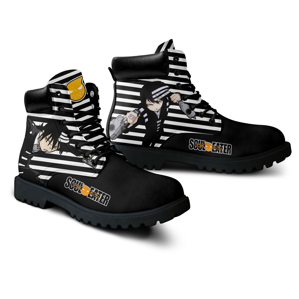 Soul Eater Death the Kid Boots Anime Custom Shoes
