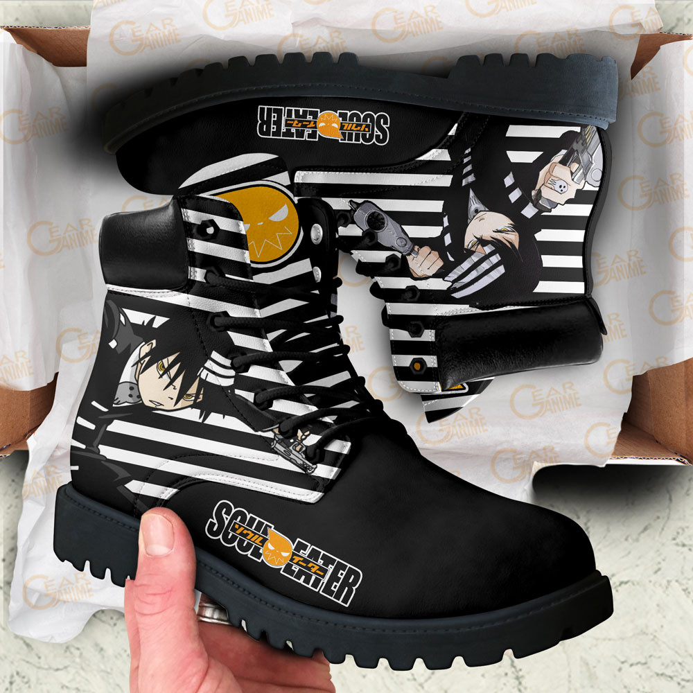 Soul Eater Death the Kid Boots Anime Custom Shoes