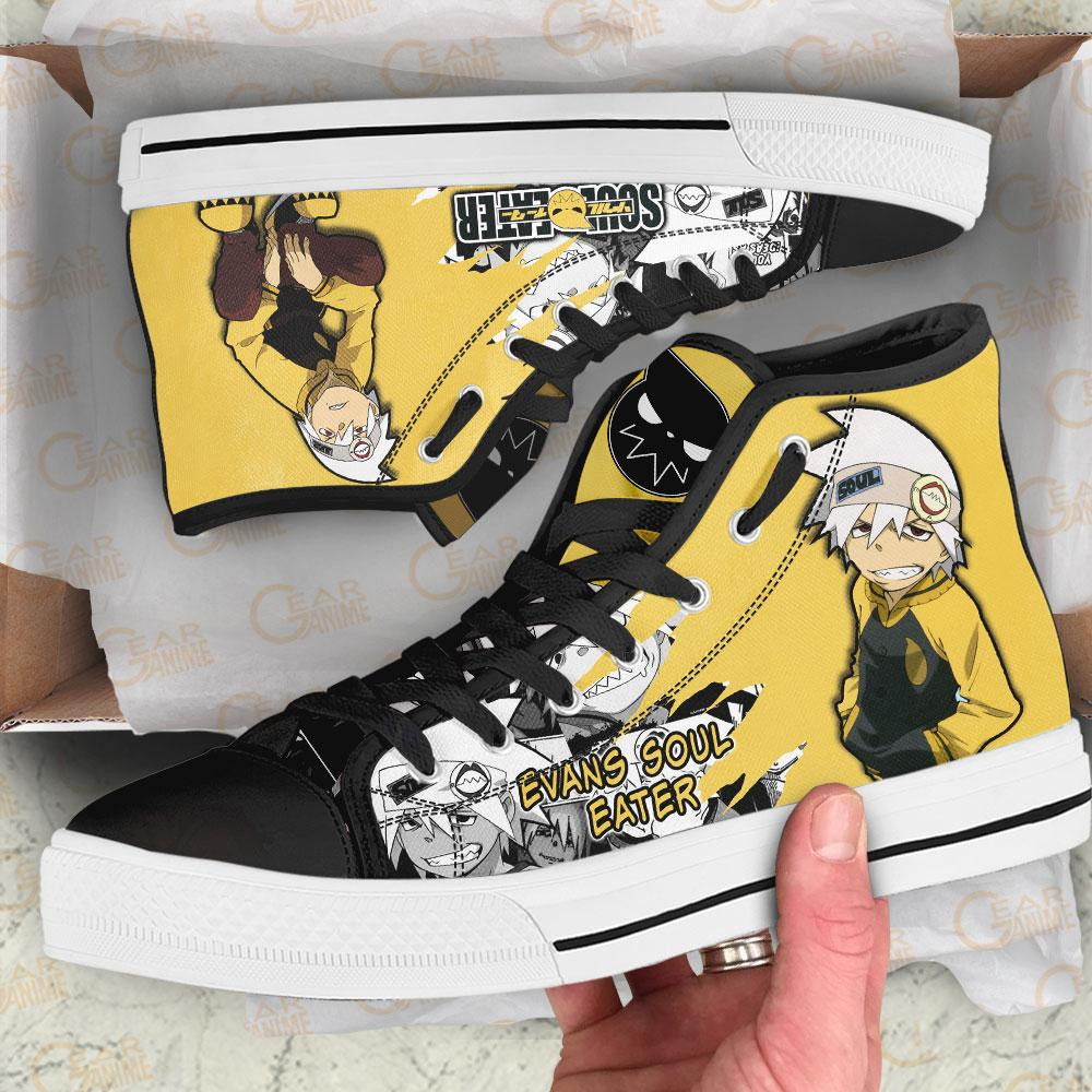 Soul Eater Evans High Top Shoes Custom Manga Anime Soul Eater Sneakers
